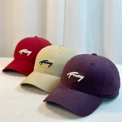 Korean Autumn Baseball Cap Women Navy Black