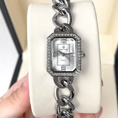 Light Luxury Women's Square Rhinestone Bracelet Watch
