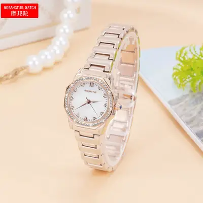 Women's Rose Gold Diamond Encrusted Quartz Watch