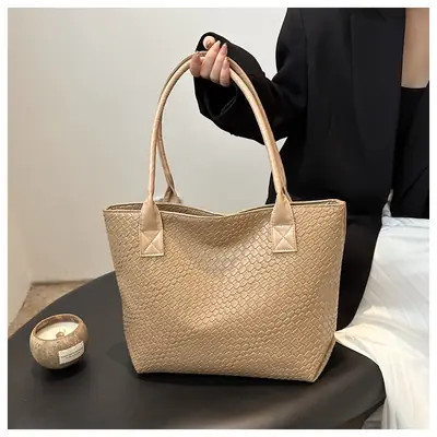 Women Woven Handbag Large Capacity Retro 2024
