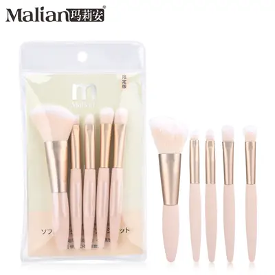 5 Piece Makeup Brushes Set for Blending & Contouring
