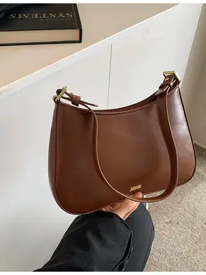 Brown Leather Shoulder Messenger Bag for Women