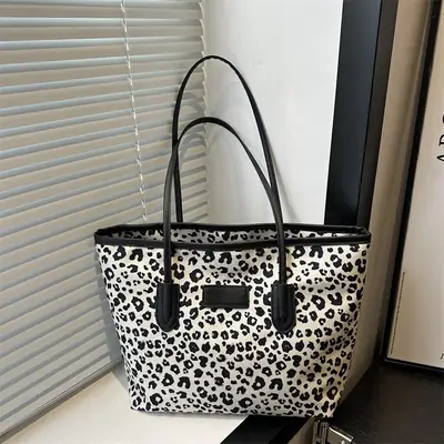 Leopard Print Shoulder Tote Bag 2024 New
