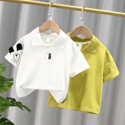 Boys White Polo T-Shirt 2026 Short Sleeve