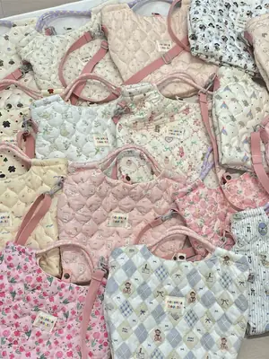 Pink Quilted Cartoon Handbag for Women