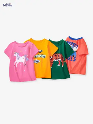 Pink Unicorn Cotton T-Shirt for Boys Girls