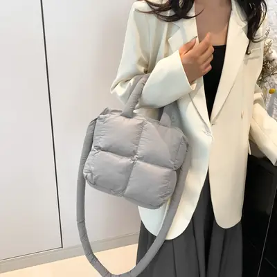 Purple Rhombic Tote Bag for Women 2024