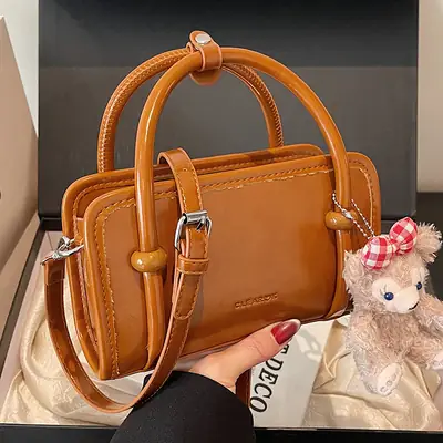 Korean-style Women's Tan Shoulder Bag 2024
