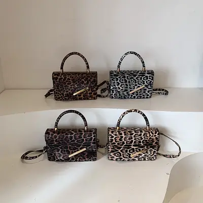 Leopard Print Crossbody Bag Women 2024 Winter