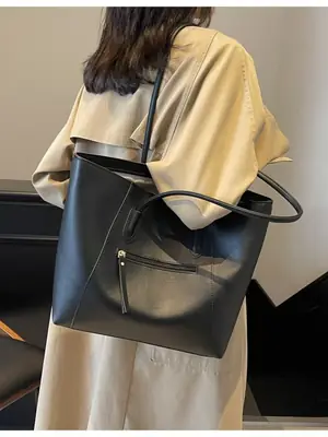 Large Capacity Black Women's Tote Bag
