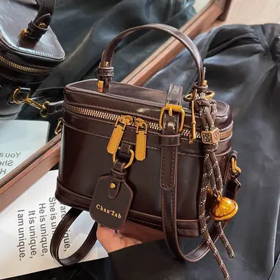 2025 New High-End Brown Box Bag for Women
