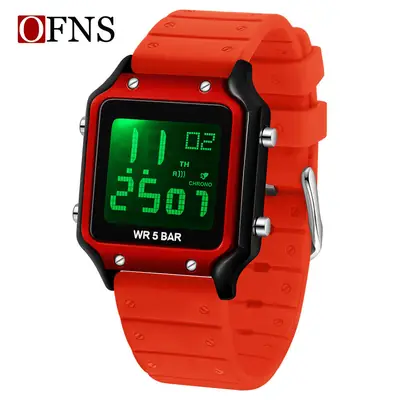 O'Fani's 5 Bar Waterproof Digital Counting Watch Black