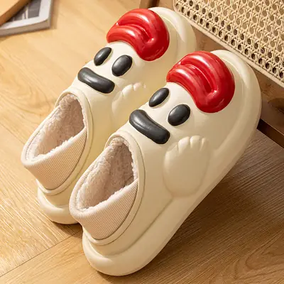 Waterproof Cartoon Slippers for Women Winter Warm