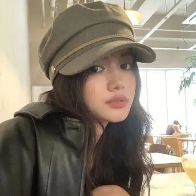 Japanese Style Vintage Strap Navy Hat Autumn Winter New All-match Flat Top Fashion Casual Wide and Strict Face Duckling Tongue Hat