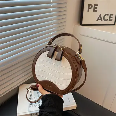 Retro One-Shoulder Crossbody Bag Black White 2025