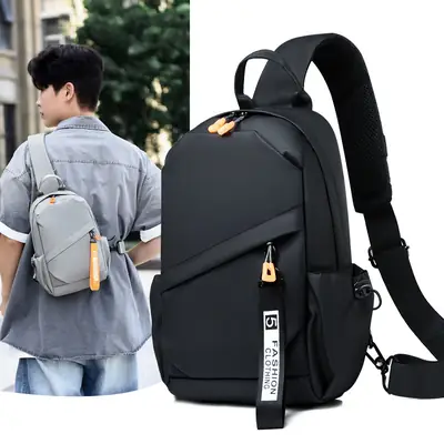 Men's Waterproof Crossbody Bag Large Capacity Oxford Cloth