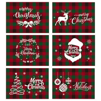 Christmas Santa Placemat Table Mat Decorative Living Room