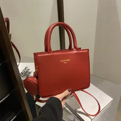 White Square Shoulder Bag for Women 2024 Winter