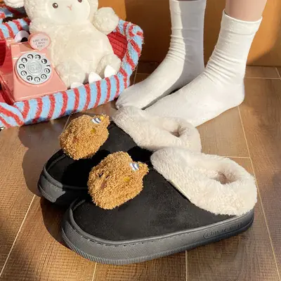 Cartoon Stuffed Women's Warm Cotton Shoes Autumn Winter