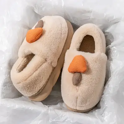 Women's Winter Mushroom Cotton Slippers Warm Non-Slip