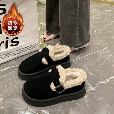 Women Velvet Snow Boots Thick Warm Winter 2025