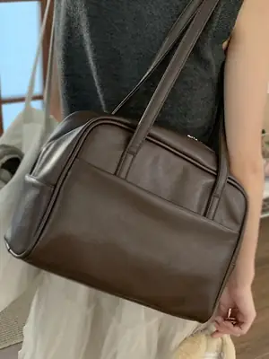 Women's Brown Leather Shoulder Bag 2025 New Style