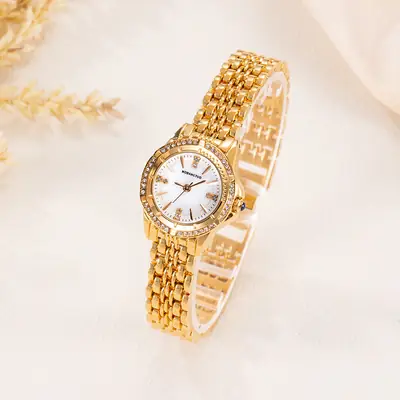 Diamond Bracelet Watch for Women Small Gold