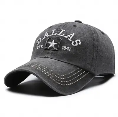 Men Retro Coated Sun Hat with Star Embroidery