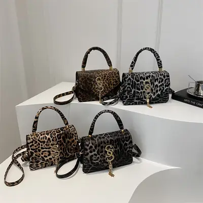 Leopard Print Shoulder Bag Women 2024 Autumn New