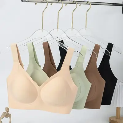 Traceless Jelly Plus Size Non-Steel Bra Large Chest