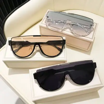 Fashion Aviator Sunglasses Light Blue Transparent