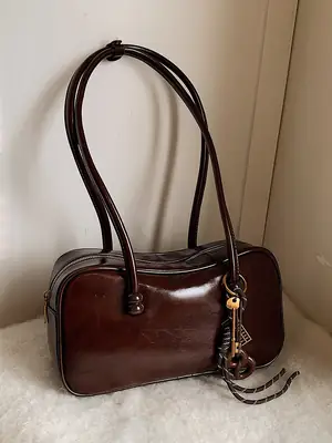 Women's Retro Boston Bag Oil Wax Leather Shoulder Commuter