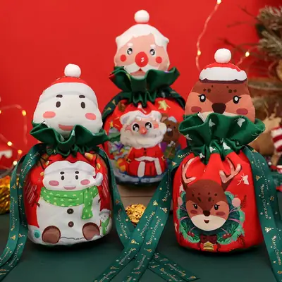 Christmas Apple Candy Bag Red White 22cm