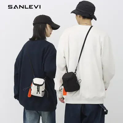 Mini Shoulder Bag Black 18x13x7cm for Women Men