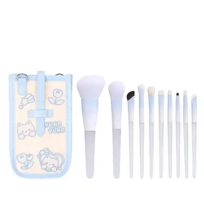 10-Piece Gradient Crystal Makeup Brush Set