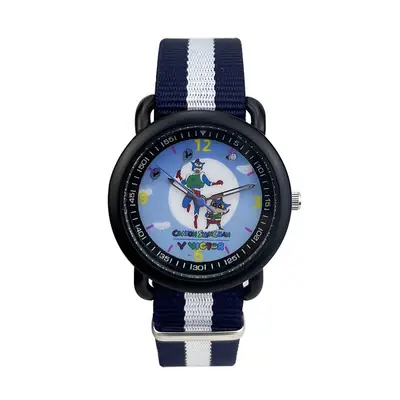 Crayon Kids Analog Watch Blue White Quartz Electronic