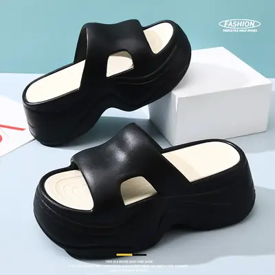 Women's Pink EVA Slippers Summer Thick Sole