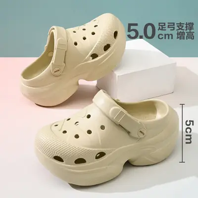 Women's Black Strap Sandals Thick EVA Comfortable