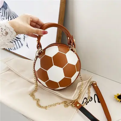 Light Blue Basketball Crossbody Bag for Women