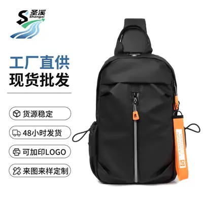 Gray USB-C Crossbody Bag for Men