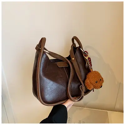 Women's Maillard Shoulder Bag Large Capacity Brown Crossbody
