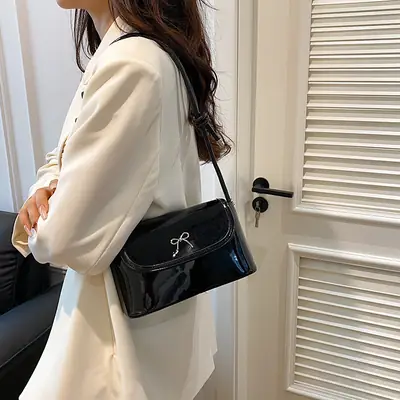 Black Korean Style Crossbody Bag for Women