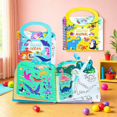 Children's Water Painting Book with Animal Themes 2-Year-Old