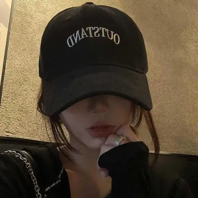 Korean New Letter Baseball Cap Women Large Deepened Wide Brim