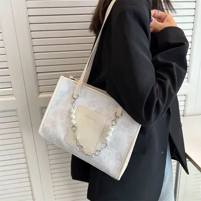 Pearl Chain Shoulder Bag Women Large Capacity New Summer