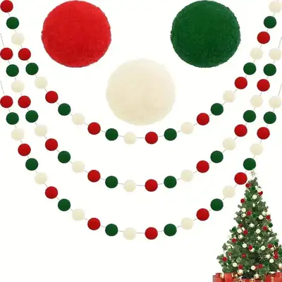 2 Meter Fur Ball String for Christmas Party Decoration