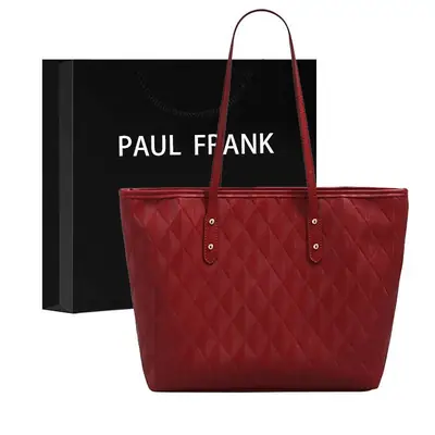Red Quilted Women's Tote Bag 2024 Summer