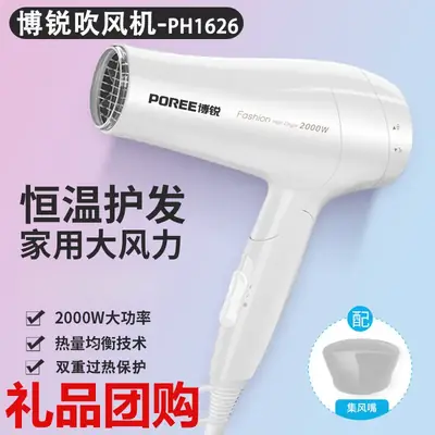 1800W High Power Hair Dryer White