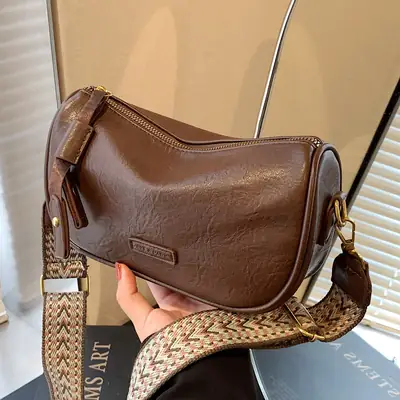2024 Small Messenger Bag Women Brown Black White