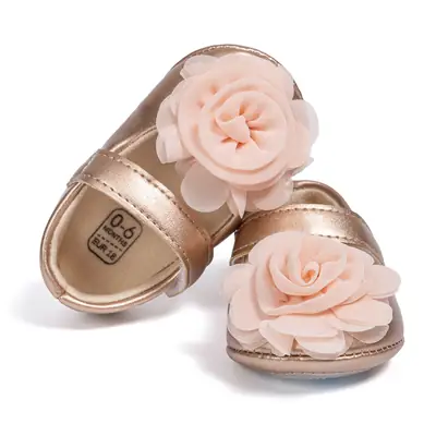 2024 Spring and Autumn New Baby Shoes Princess Shoes Flower Velcro Baby Toddler Shoes Baby Shoes